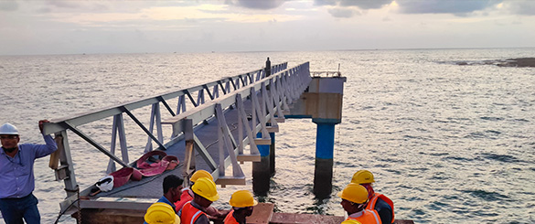 Finolex Jetty Steel Walkway Fabrication and erection at Ratnagiri