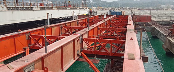 Steel Fabrication and Erection works at Vizhinjam Port