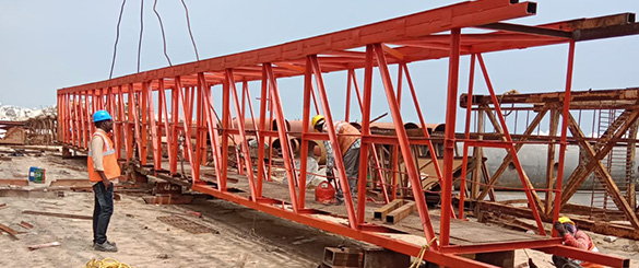 Steel Fabrication works at CT 5 Mundra Port